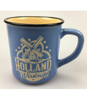 Mok Holland Molen Blauw