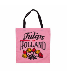Tas katoen Holland Tulpen Roze