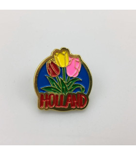 Pin molen met tulpen Holland goud