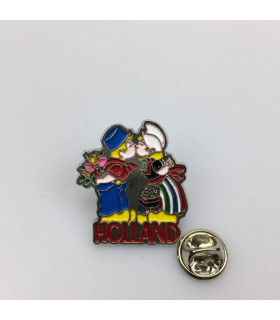 Pin kussend paar Holland zilver