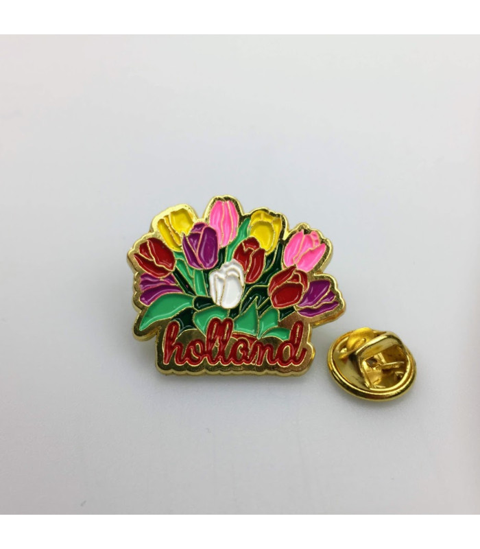 Pin tulpenbos Holland goud