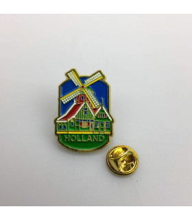 Pin molen huisjes Holland goud