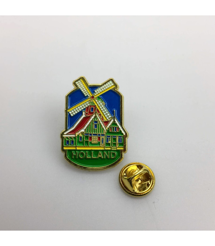 Pin molen huisjes Holland goud