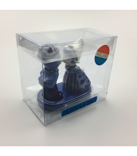 Kussend Paartje Peper en Zout Delftsblauw 12 cm