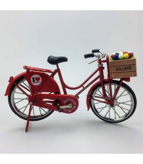 Miniatuurfiets rood 23 x 13 cm