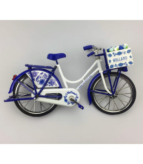 Miniatuurfiets delftsblauw 23 x 13 cm