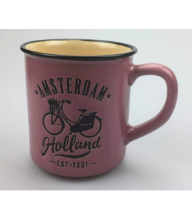 Mok Amsterdam Holland Fiets Roze