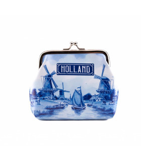 Knip portemonnee klein Holland delftsblauw