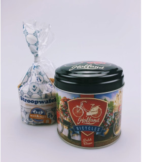 Stroopwafels in blik Bicycles Holland