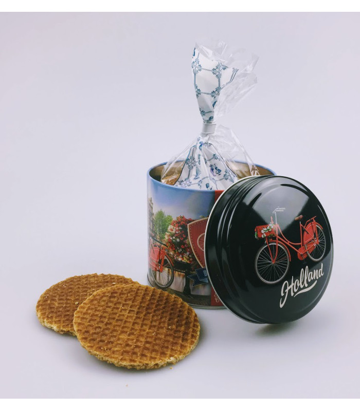 Stroopwafels in blik Bicycles Holland
