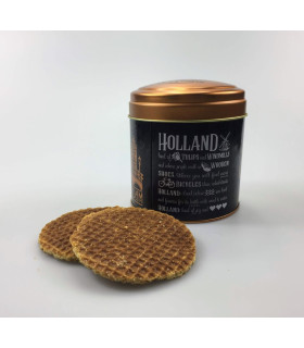 Stroopwafels in blik Amsterdam Holland goud