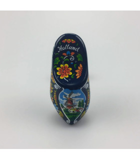 Kurkentrekker houten klomp blauw 8 cm