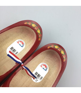 Rode draagklompen met molen en tulpen + sleutelhanger