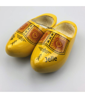 [Geboorte] klompjes met naam transparant geel 22-23