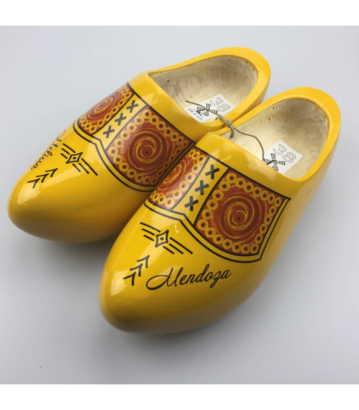 Klompen met naam geel [boerengele uitvoering]