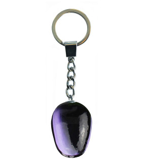 10 stuks Sleutelhanger met tulpje van 3.5 cm Aubergine white
