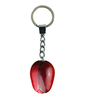 10 stuks Sleutelhanger met tulpje van 3.5 cm Rood Aubergine