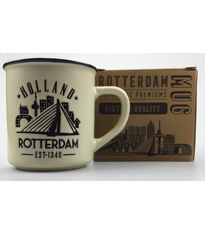 Campmug - Mok Rotterdam wit