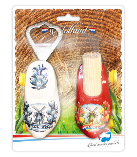 Flesopener klomp en klomp met cocktail prikkers in blister