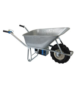 Elektrische kruiwagen met 100 liter 1,2 mm stalen bak