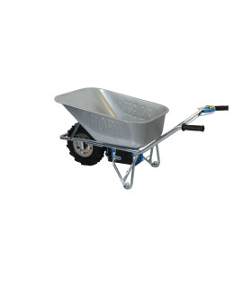 Elektrische kruiwagen met 100 liter 1,2 mm stalen bak