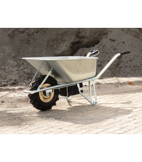 Elektrische kruiwagen met 100 liter 1,2 mm stalen bak