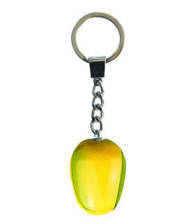 10 stuks Sleutelhanger met tulpje van 3.5 cm Yellow green