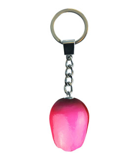 10 stuks Sleutelhanger met tulpje van 3.5 cm Pink red