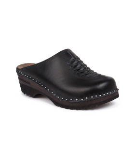 Troentorp lederen klomp zwart
