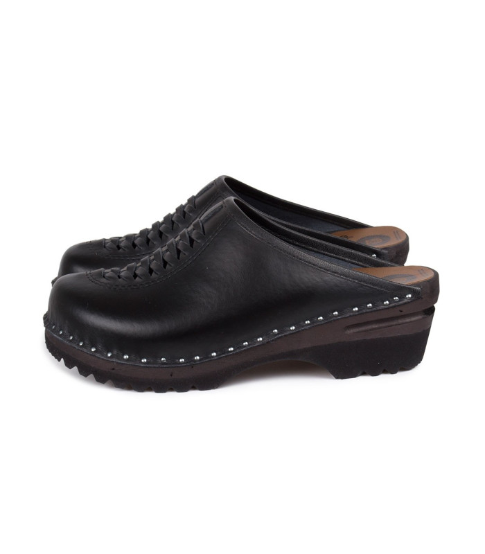 Troentorp lederen klomp zwart
