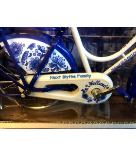 Miniatuurfiets delftsblauw 23 x 13 cm