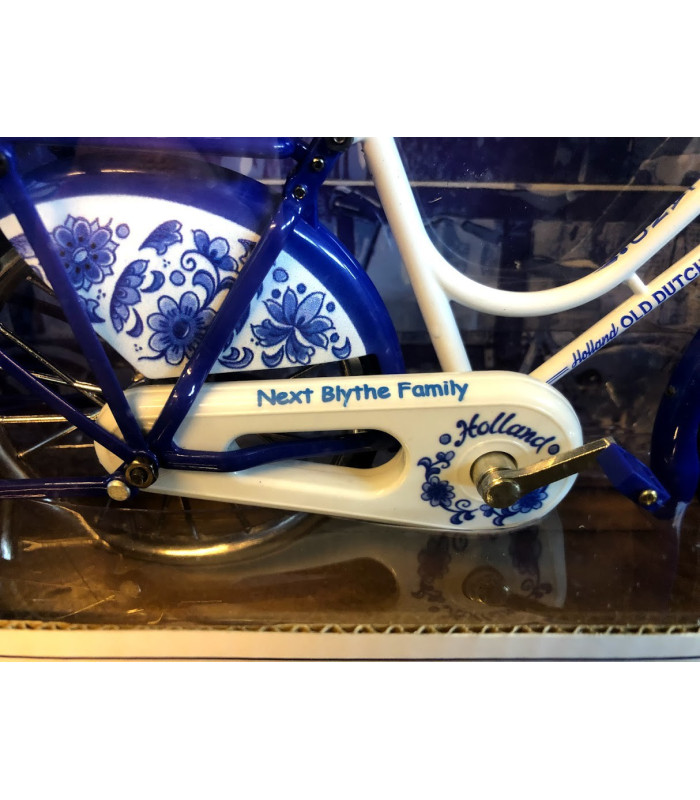 Miniatuurfiets delftsblauw 23 x 13 cm