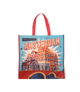Shopper Amsterdam vintage grachtenhuisjes
