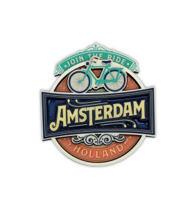 MDF magneet Vintage Amsterdam Join The Ride