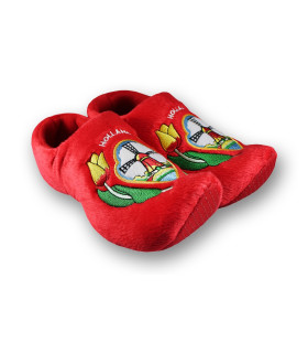 Klomppantoffels Rood/molen/tulpen + sleutelhanger
