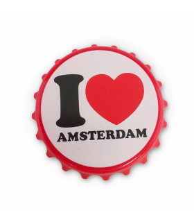 Opener magneet I love Amsterdam