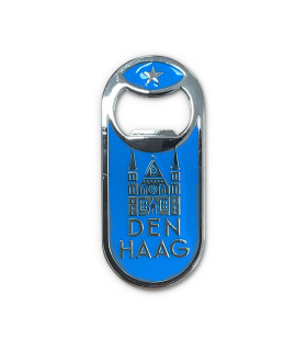 Magneet opener Den Haag blauw