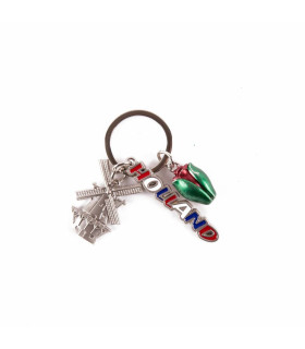 Sleutelhanger met Bedels Holland Molentje Tulpenknop