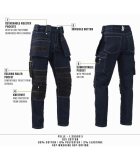 Brams Paris Pelle 1.3550/X11 Holsterpocket Spijkerbroek