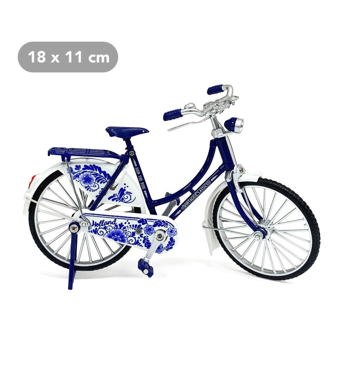 Miniatuurfiets delftsblauw 18 x 11 cm