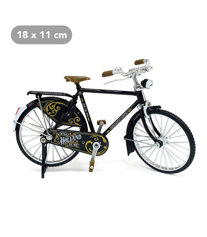 Miniatuurfiets heren classic zwart 18 x 11 cm