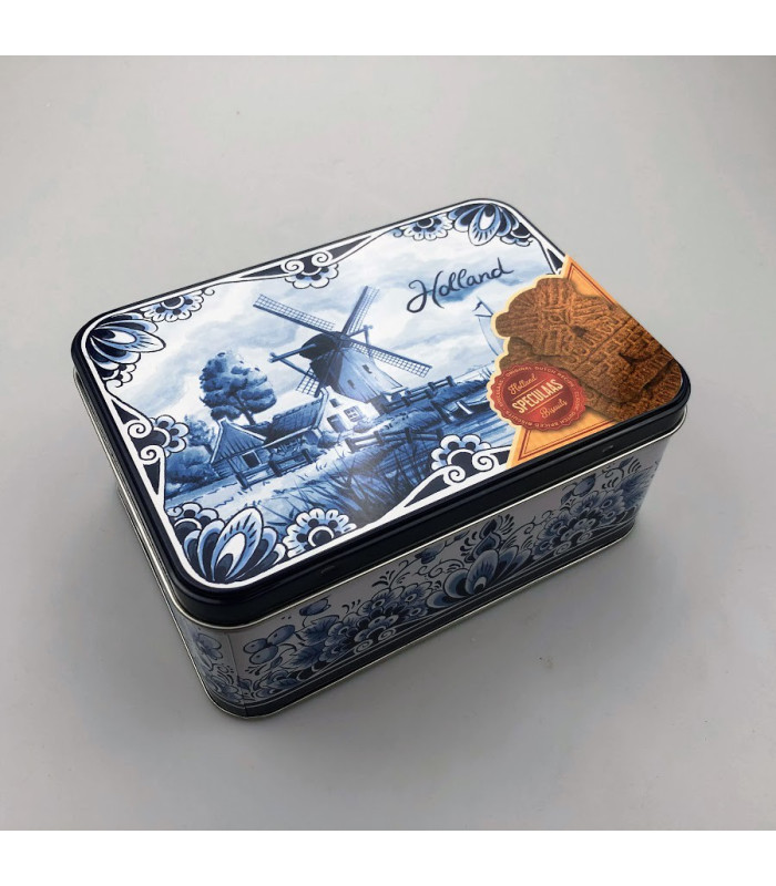 Speculaas in blik Holland Delfts Blauw