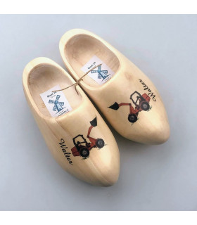 [Geboorte] klompjes met naam blank gelakt met shovel