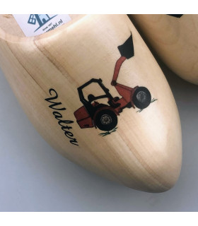 [Geboorte] klompjes met naam blank gelakt met shovel