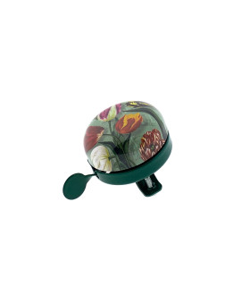 Fietsbel vrolijke tulpen groen