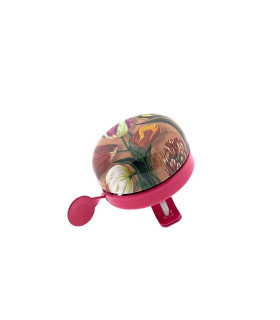 Fietsbel vrolijke tulpen roze