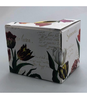 Beker pretty tulips groen/goud incl luxe kadoverpakking