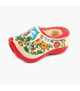 Dasklompje van 7 cm Rode zool + molendecor/bloemetjes