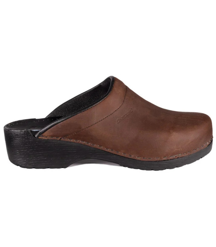 Danclog nubuck lederen flex klomp met open hak