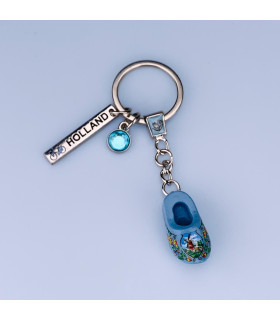 Lichtblauwe Klompsleutelhanger | Souvenir Nederland